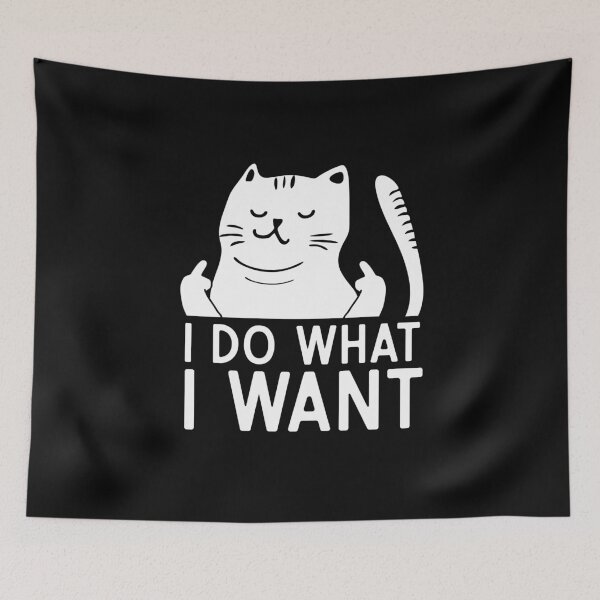 Item preview, I do what I want cat giving a finger funny middle finger rude graphic designed and sold by alenaz.