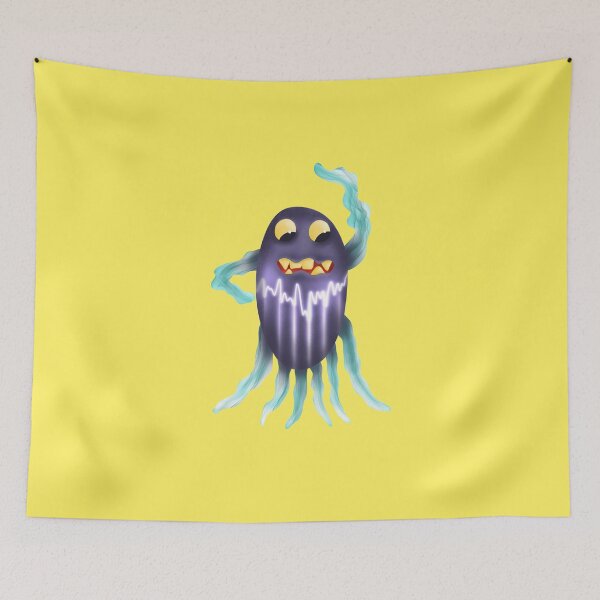 Item preview, Lightning ghost octopus monster designed and sold by Marlene Wagenhofer.