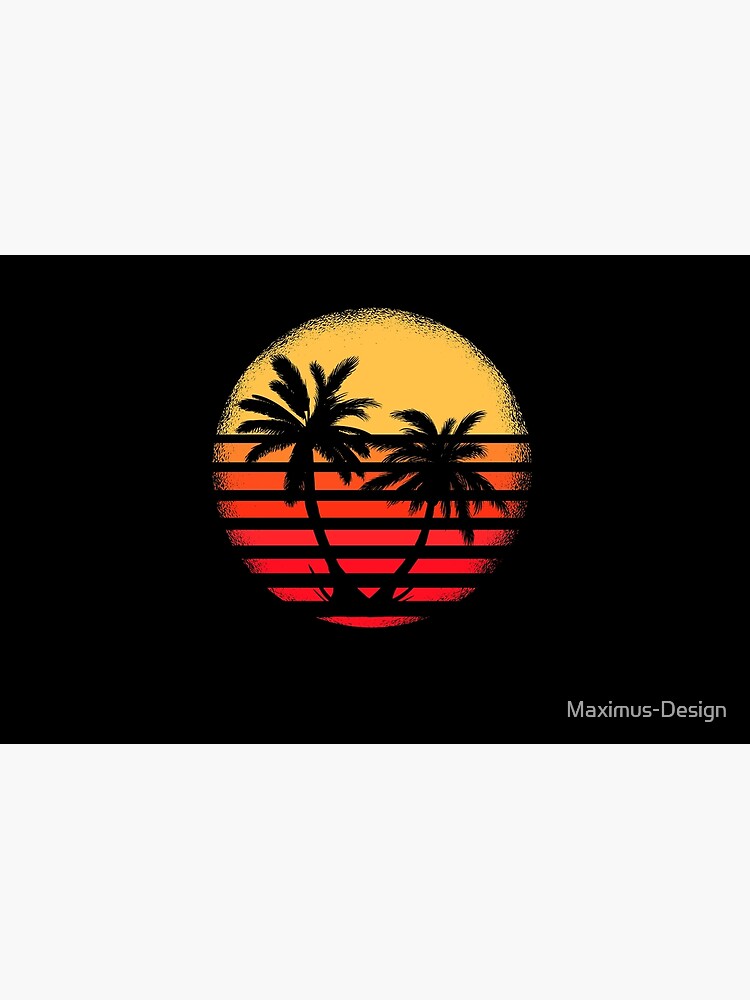 Discover Sunset Beach Palm Tree Summer Holiday Laptop Sleeve