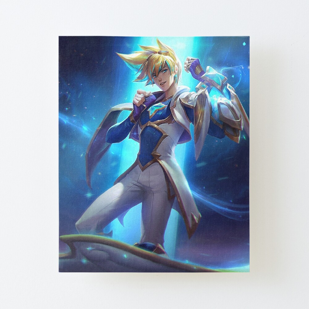 Star Guardian Ezreal Splash Art League Of Legends Mounted Print By Challengerb Redbubble