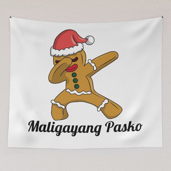 Item preview, gingerbread man dab maligayang pasko designed and sold by atevern.