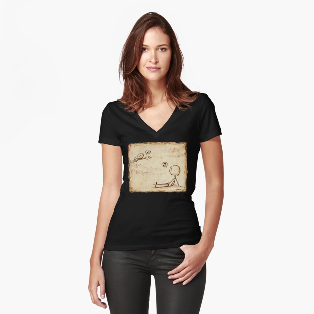 Item preview, Fitted V-Neck T-Shirt designed and sold by Eenuh.