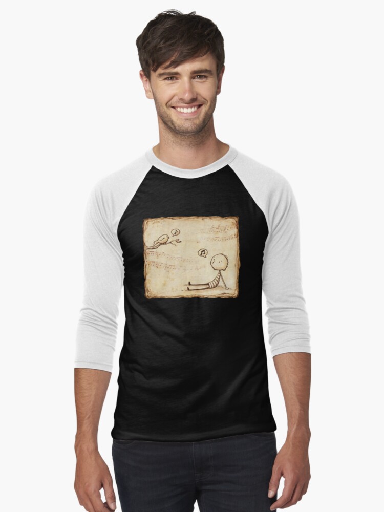 Thumbnail 1 of 3, Baseball ¾ Sleeve T-Shirt, Whistle Border designed and sold by Eenuh.