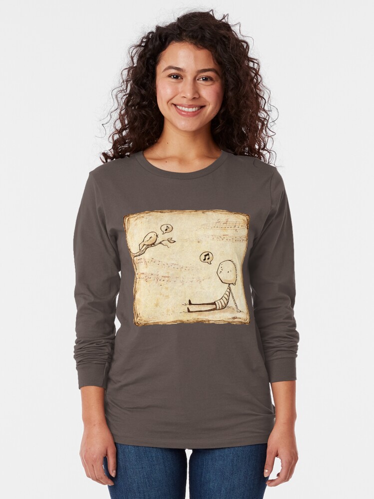 Thumbnail 2 of 5, Long Sleeve T-Shirt, Whistle Border designed and sold by Eenuh.