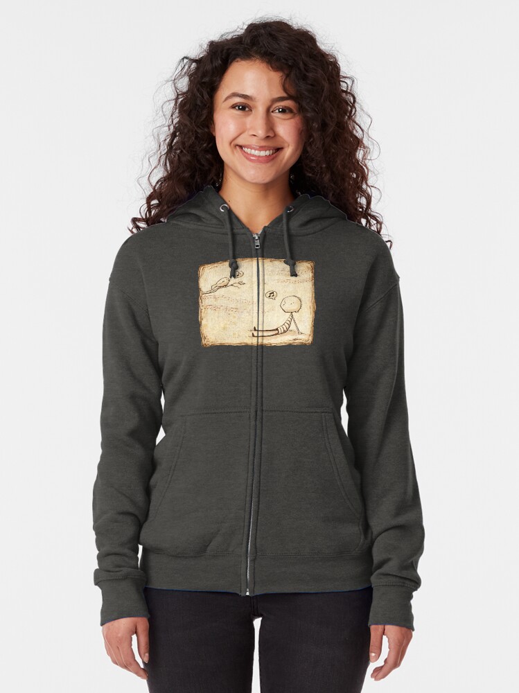 Thumbnail 2 of 5, Zipped Hoodie, Whistle Border designed and sold by Eenuh.