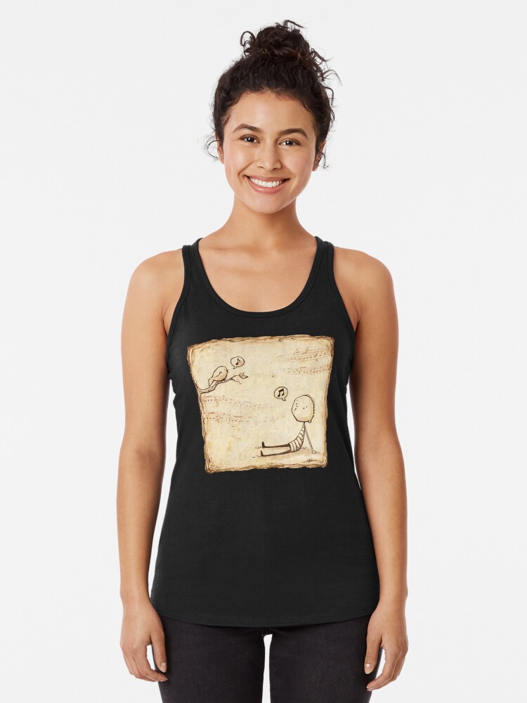 Thumbnail 1 of 3, Racerback Tank Top, Whistle Border designed and sold by Eenuh.
