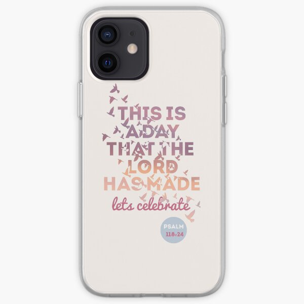 Bright Cream/ Purple/ Pink Bible Verse iPhone Soft Case