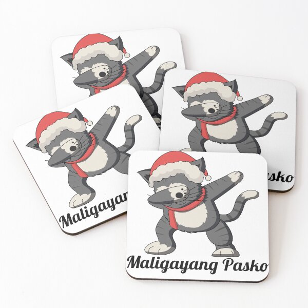 Item preview, grey cat dab maligayang pasko designed and sold by atevern.