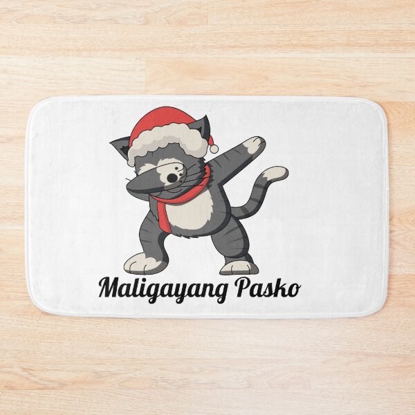 Item preview, grey cat dab maligayang pasko designed and sold by atevern.