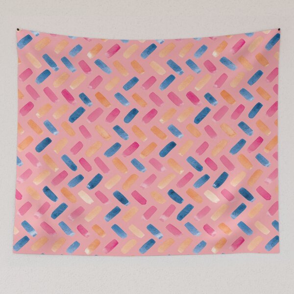Item preview, Watercolour Houndstooth Pattern | Navy, Peach and Blush designed and sold by RebeccaFlaherty.