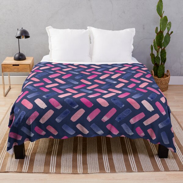 Item preview, Watercolour Houndstooth Pattern | Navy and Blush designed and sold by RebeccaFlaherty.