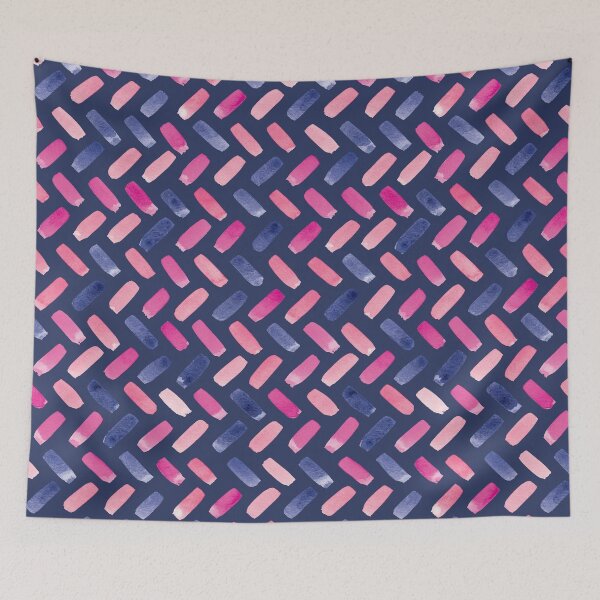 Item preview, Watercolour Houndstooth Pattern | Navy and Blush designed and sold by RebeccaFlaherty.