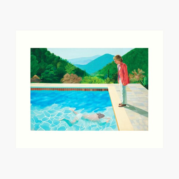 Pool mit zwei Figuren Kunstdruck