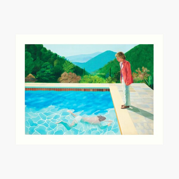 piscina con dos figuras Lámina artística