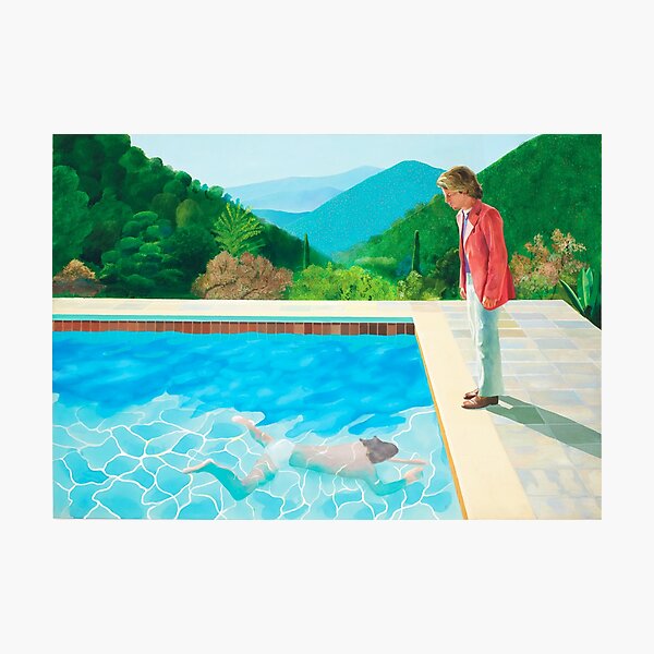 pool with two figures Photographic Print