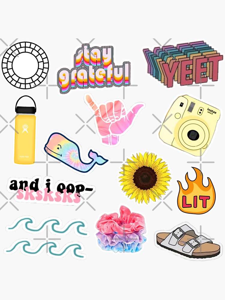 VSCO Girl Uno Hearts Sticker - Sticker Mania