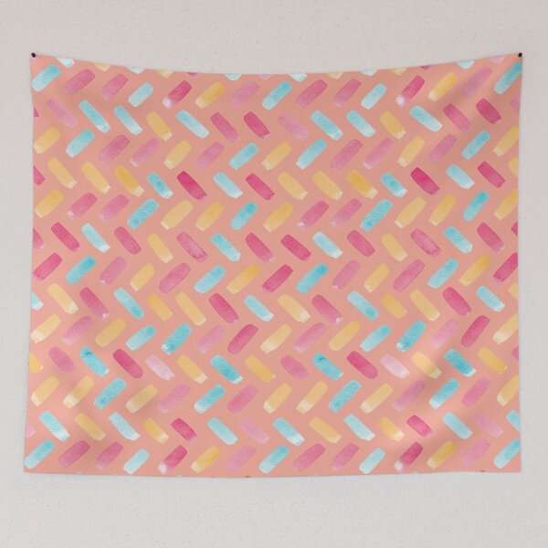 Item preview, Watercolour Houndstooth Pattern | Pastel Brights and Peach designed and sold by RebeccaFlaherty.