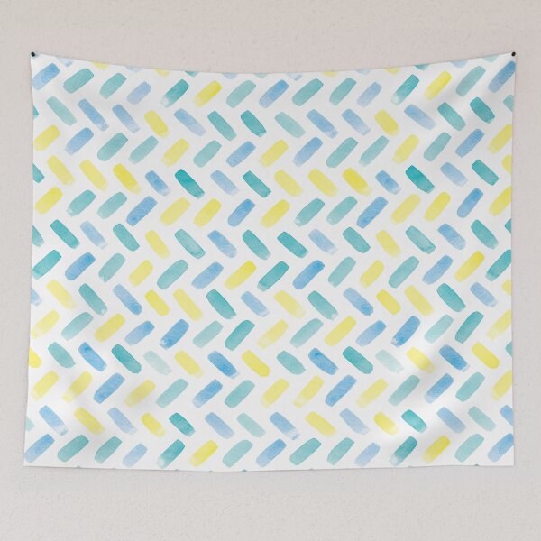 Item preview, Watercolour Houndstooth Pattern | Yellow, Blue and Green designed and sold by RebeccaFlaherty.