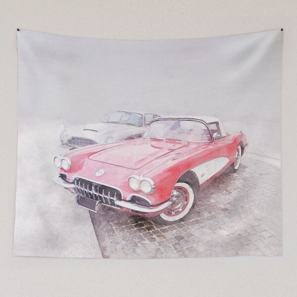 Item preview, Vintage Red Corvette designed and sold by ChunkyDesign.