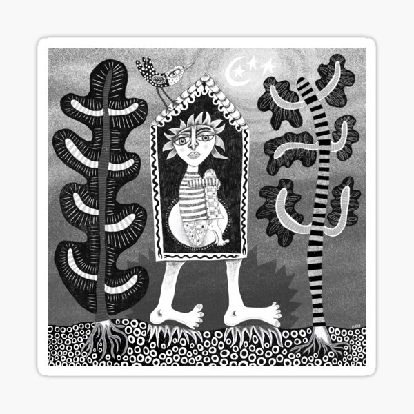Walking home Sticker
