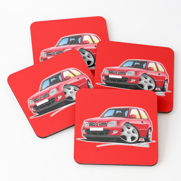 Item preview, Nissan Micra K11 (Mk2)(Facelift) Red designed and sold by Yeomans Cartoons.