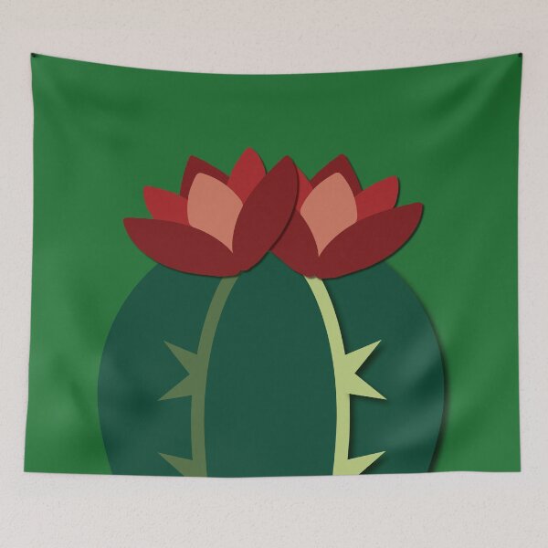 Item preview, Cactus with red flowers designed and sold by Yellow-Studio.