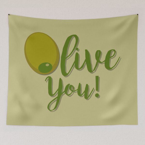 Item preview, Olive I Love You Romantic Quote designed and sold by HotHibiscus.