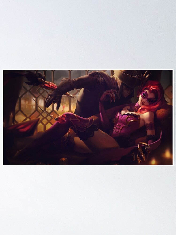 Masquerade Evelynn Splash Art League Of Legends Poster By Challengerb Redbubble