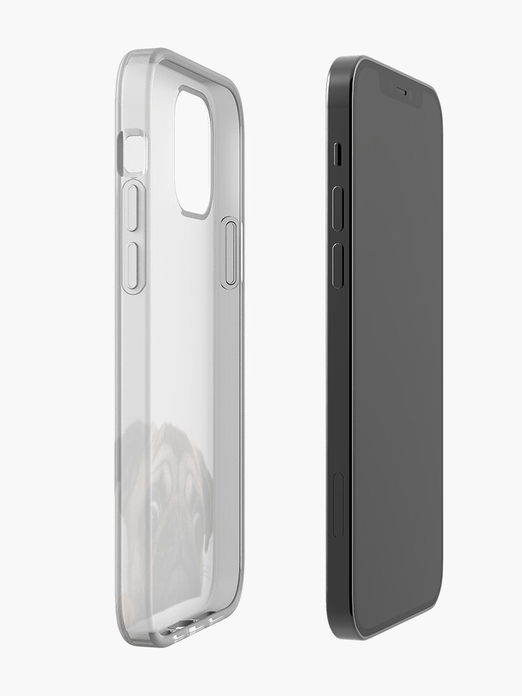 Alternate view of Worried Pug iPhone Case & Cover