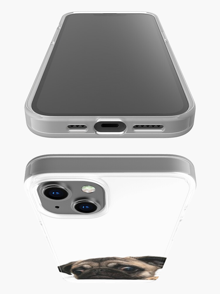 Alternate view of Worried Pug iPhone Case