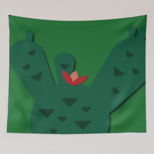 Item preview, Cactus with small flower (green) designed and sold by Yellow-Studio.