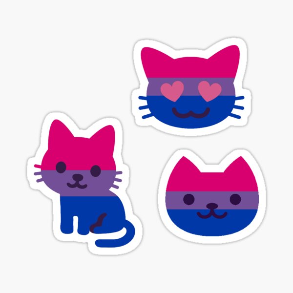 Hidden bisexual flag cute cat pfp pet in 2023