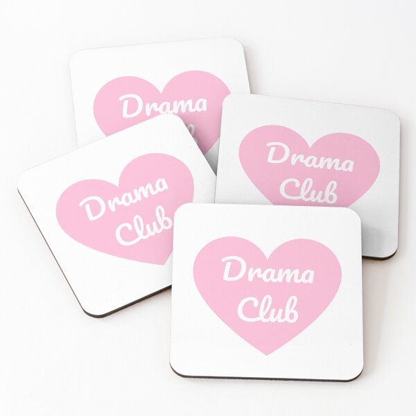Item preview, Drama Club (White Cursive on Pink Heart) designed and sold by spoeg.