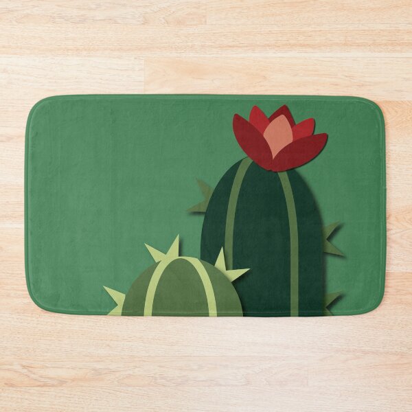 Item preview, Cacti and a red flower (green) designed and sold by Yellow-Studio.
