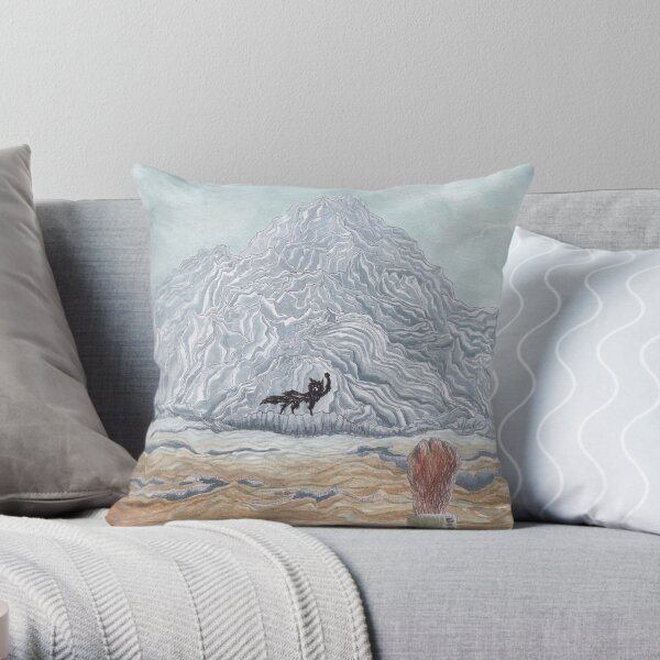 The Winter Wolf - Fantastic Mr Fox by Wes Anderson Throw Pillow
