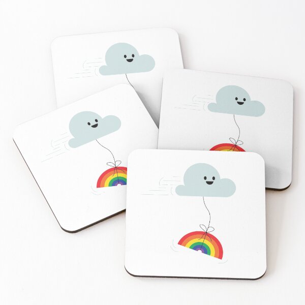 Item preview, Kawaii Cute cloud carrying a rainbow designed and sold by StudioUnrefined.
