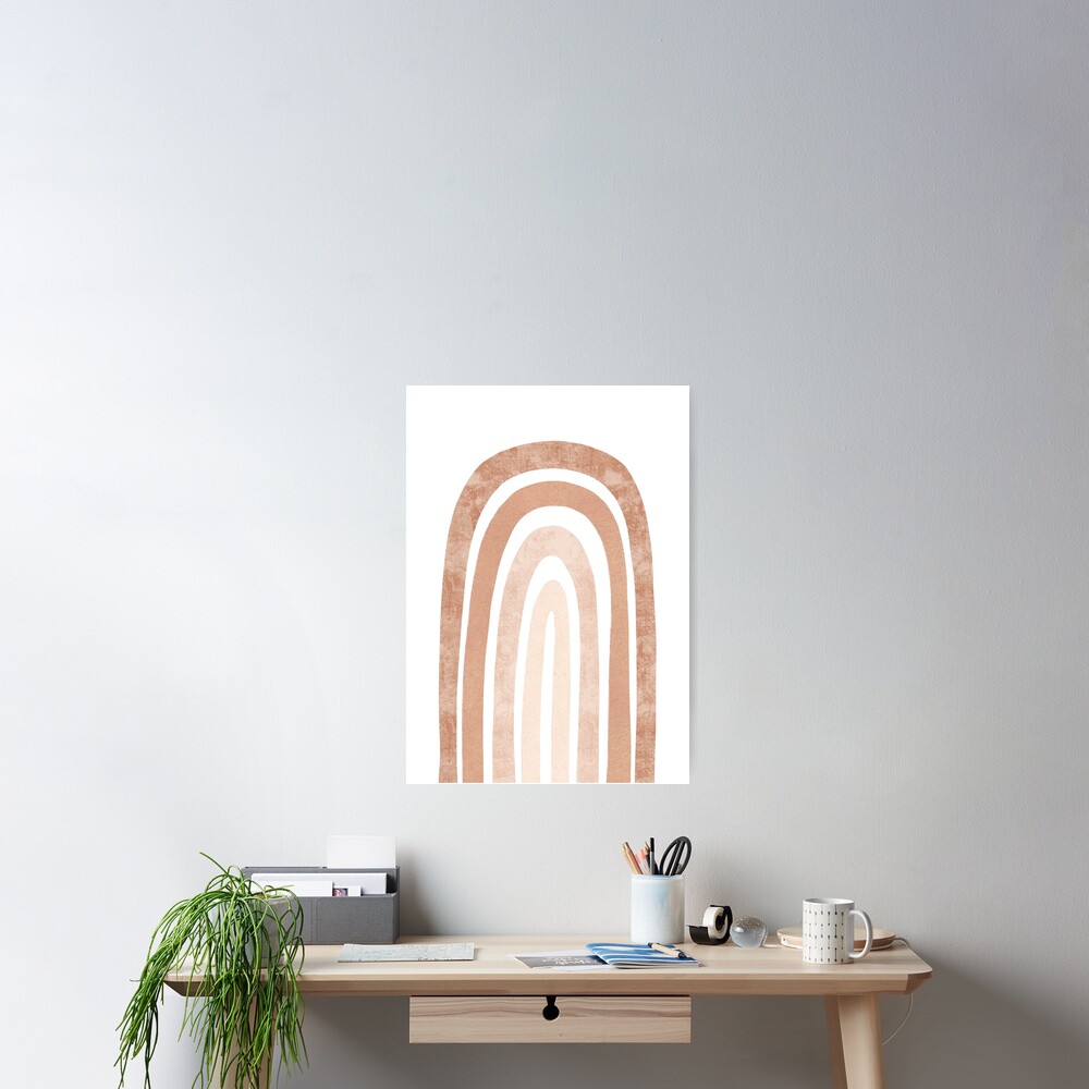 Neutral boho Rainbow Poster