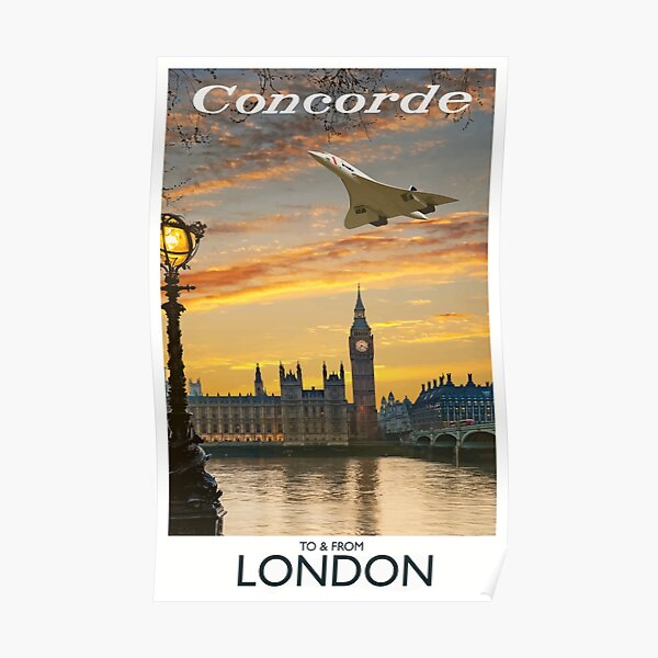 Concorde vers et depuis Londres Poster