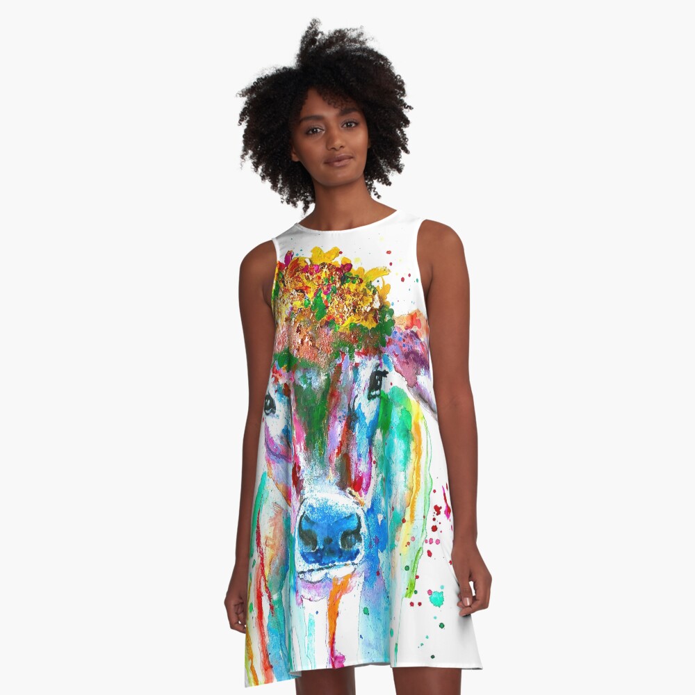 I am so 'Cow' A-Line Dress