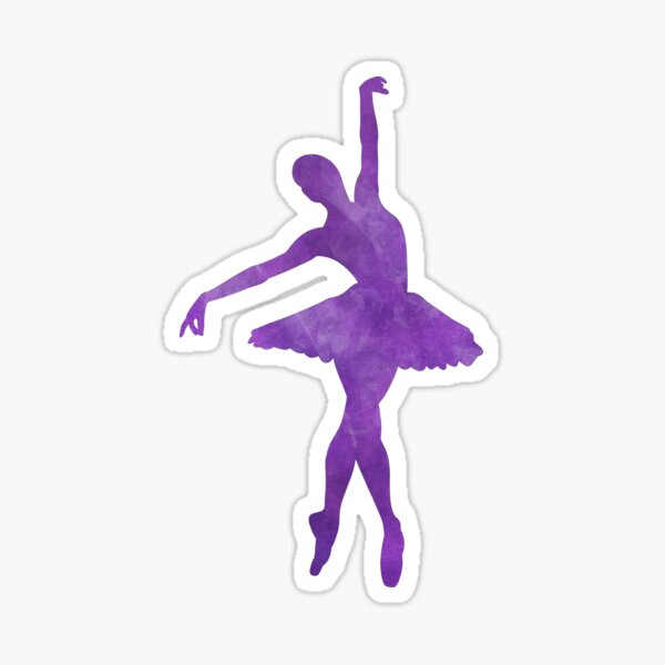 Sticker Danseuse ballerine violet