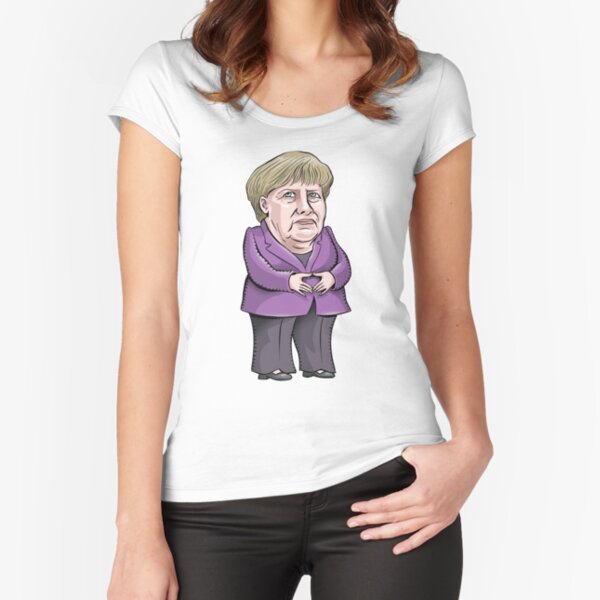 Angela Merkel Fitted Scoop T-Shirt