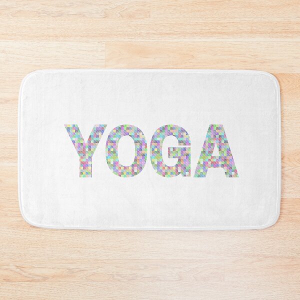 Item preview, YOGA - Colorful small square tiles within letters designed and sold by Rhu Creations.