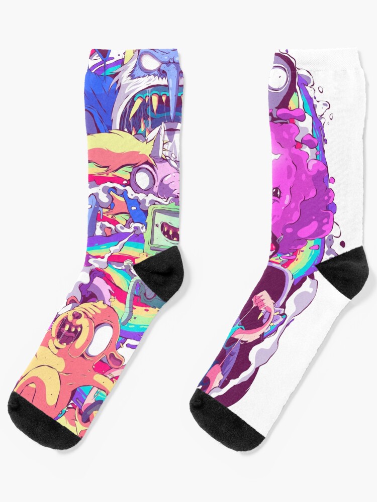 Adult Doodle Design Pattern Cushion Ankle Socks