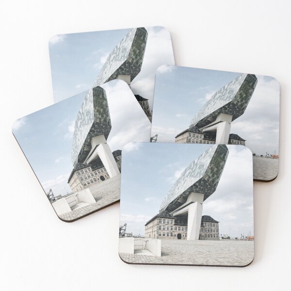Artikelvorschau, Antwerpener Hafenhaus von Zaha Hadid Architects | Belgien Gerahmter Kunstdruck entworfen und verkauft von Architecture  Fan Art.