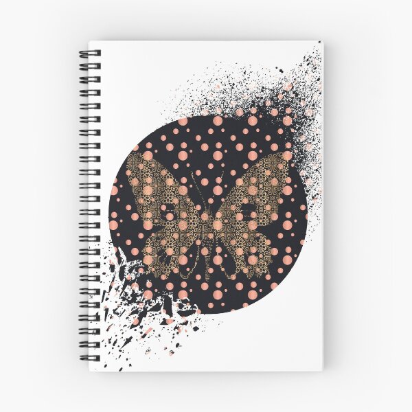 Item preview, Mariposa dorada en puntos de oro negro y rosa designed and sold by Lilith-Designs.