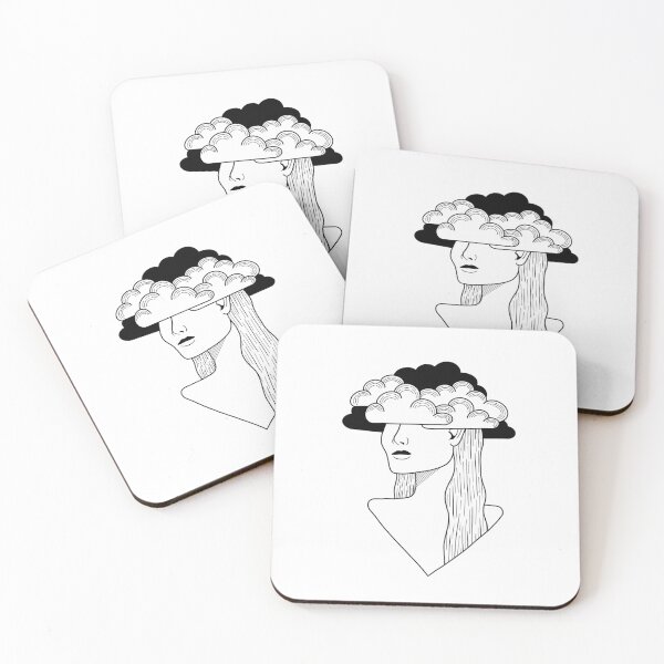 Cloudy head Coasters (Set of 4)