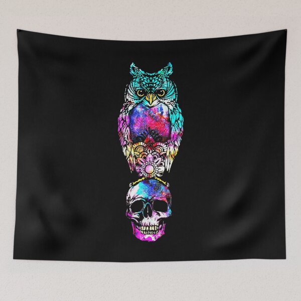 Item preview, Halloween Gothic Skull With Owl Omen Of Death designed and sold by UniQueensShop.