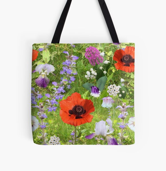Late May in the yard by Tea with Xanthe All Over Print Tote Bag
