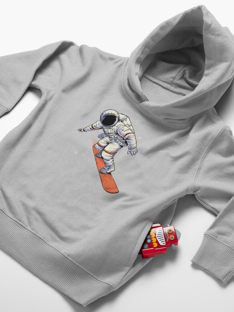 Alternate view of Spaceboarding Toddler Pullover Hoodie