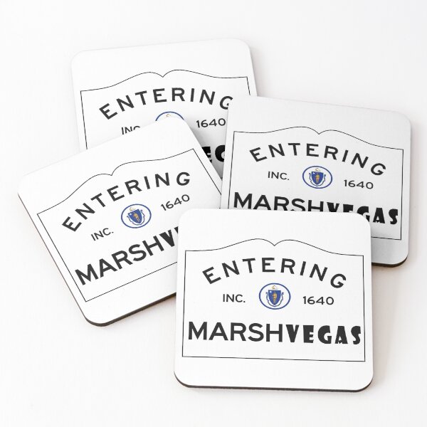 Item preview, Entering MarshVegas Road Sign - aka Marshfield, Massachusetts designed and sold by SouthShorePics.